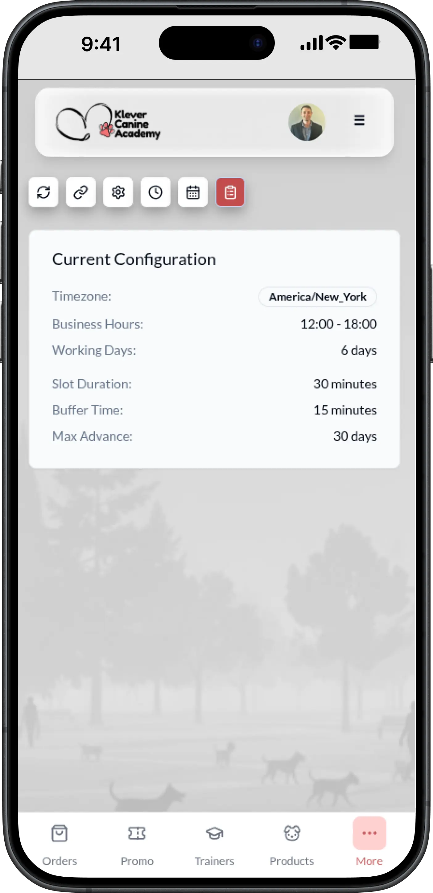 KleverCanines Calendar Dashboard